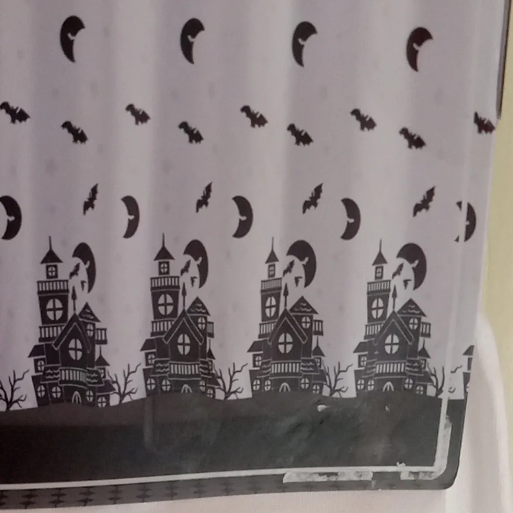 Halloween Bats glow in the dark shower curtain